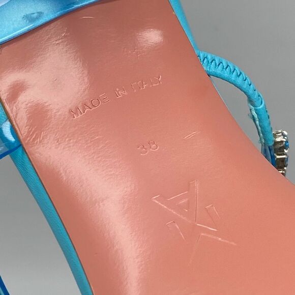 Amina Muaddi Gilda embellished PVC mules size 38 - Picture 16 of 16